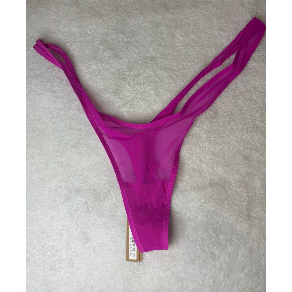 SKIMS Ultra Fine Mesh Micro Dipped Thong Fuchsia PN-DTH-2013 Womens 2X New